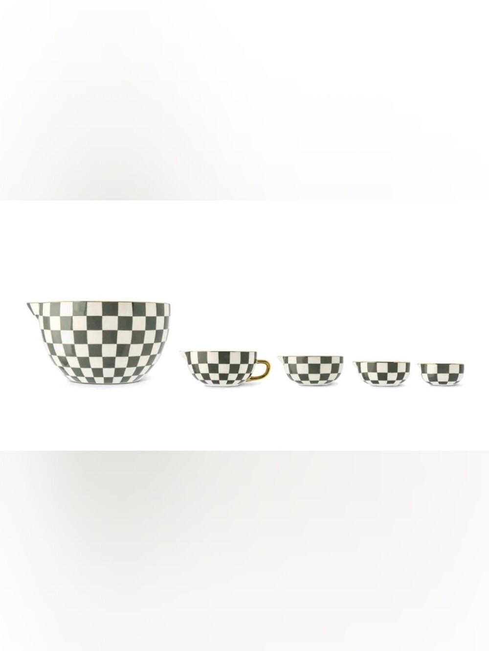 Thyme & Table Black and Cream 5-Piece Batter Bowl & Measuring Cup Set FIRM PRICE - Picture 5 of 5